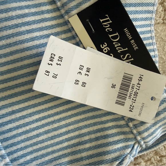 Abercrombie & Fitch Blue Striped Jean Shorts - Picture 4 of 4